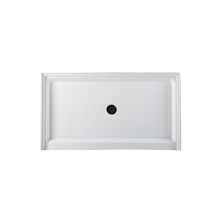 60'' x 36'' Matte White Acrylic Rectangular Shower Base