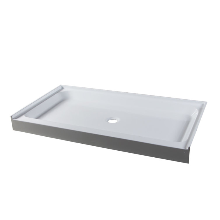 60'' x 36'' Matte White Acrylic Rectangular Shower Base