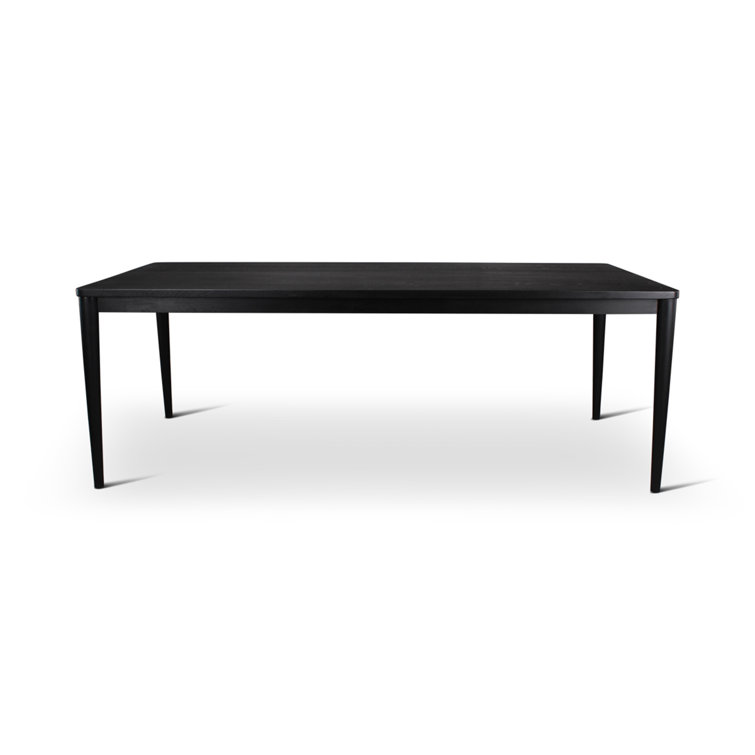 Aria 86" Black Matte Teak Outdoor Dining Table