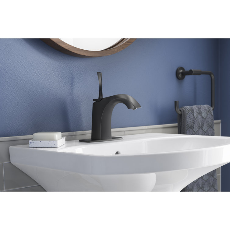 Matte Black Wall Mounted Metal Towel Ring