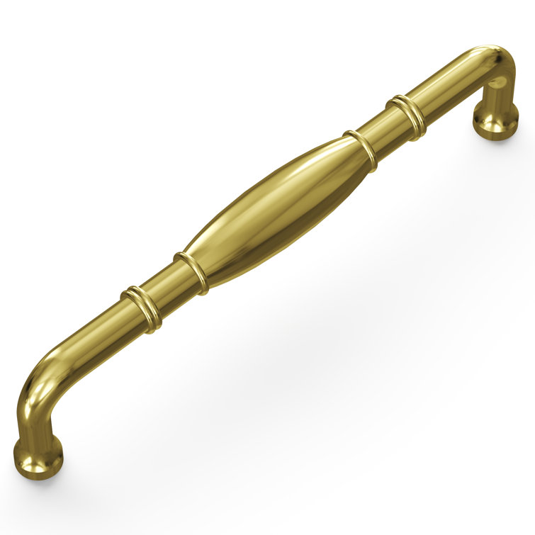 Polished Brass 5-1/16 Inch Solid Core Cabinet Pulls