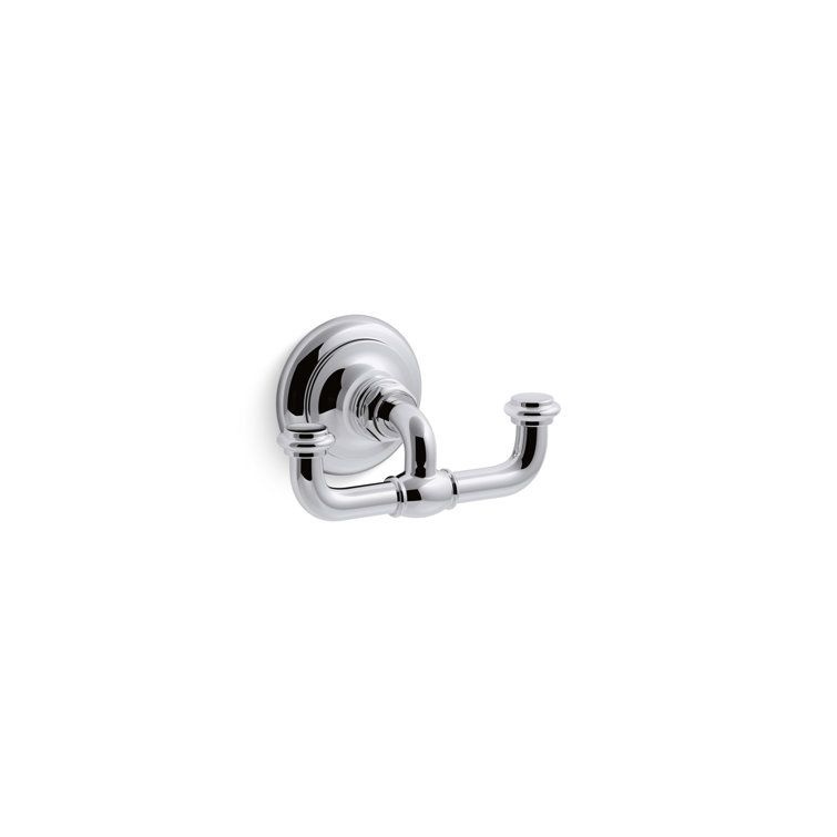 Vibrant Brushed Moderne Brass Double Wall Mounted Robe Hook