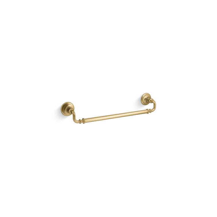 Vibrant Brushed Gold 18" Wall Mounted Towel Bar