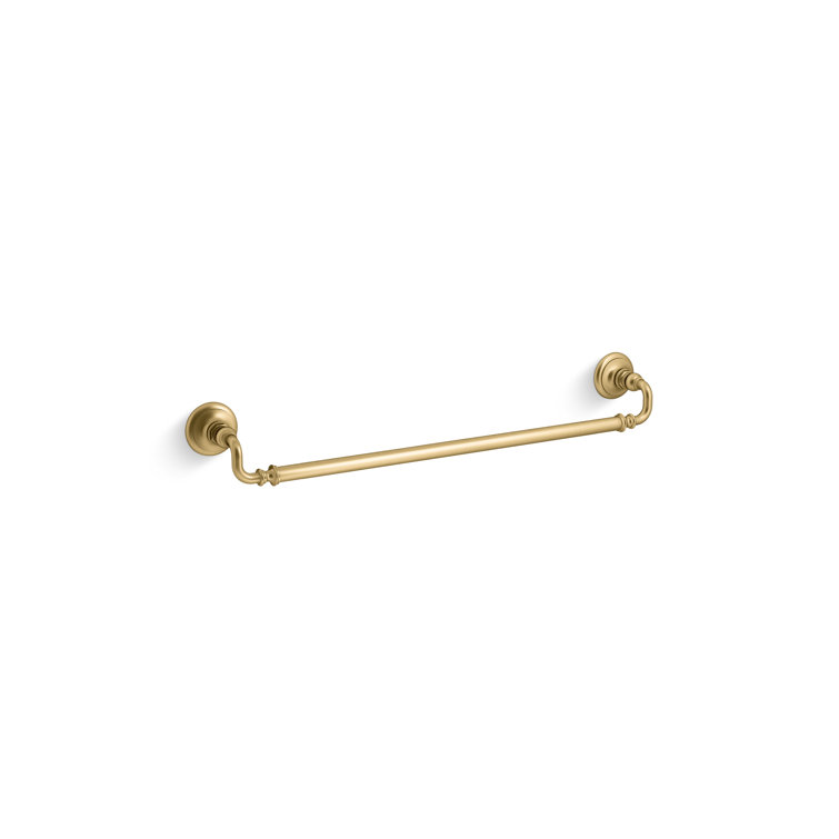 Vibrant Brushed Gold 24" Wall Mounted Towel Bar