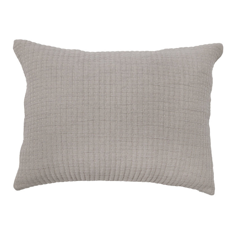 Gray Stonewashed Cotton Gauze Standard Sham
