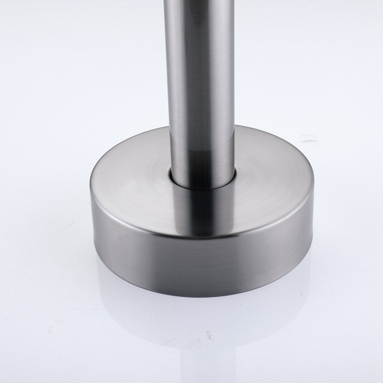 Brushed Nickel Freestanding Tub Filler with Handheld Shower