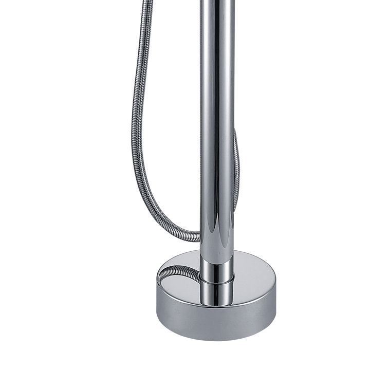 Chrome Freestanding High Arc Tub Filler with Lever Handle