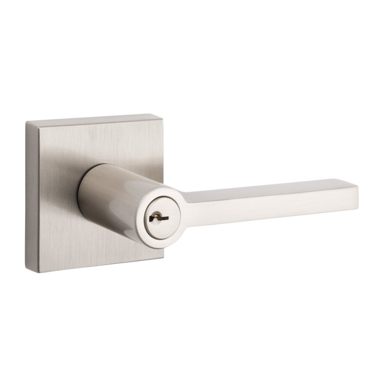 Satin Nickel Contemporary Square Lever Entry Lockset