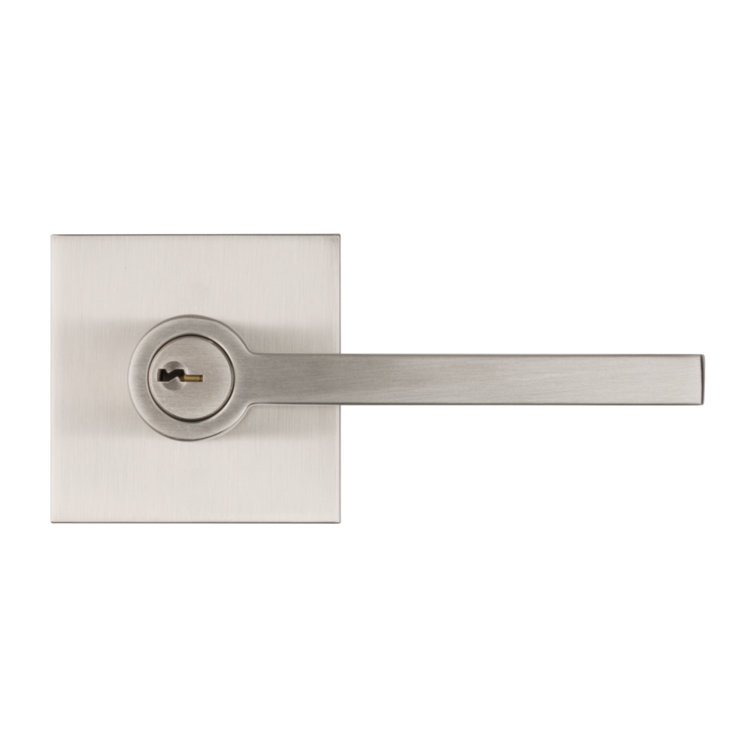 Satin Nickel Contemporary Square Lever Entry Lockset