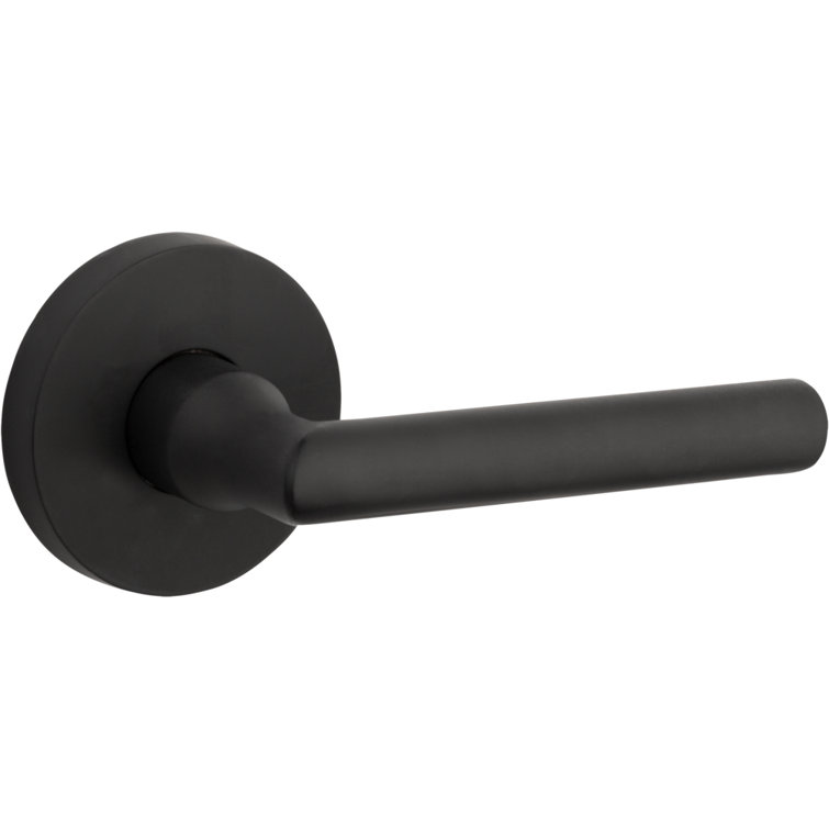 Satin Black Contemporary Full Dummy Door Lever
