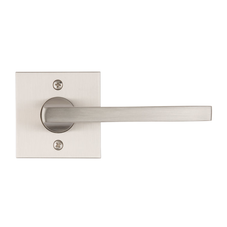 Satin Nickel Contemporary Square Half Dummy Door Lever