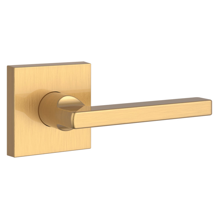 Lifetime Satin Brass Contemporary Passage Door Lever Set