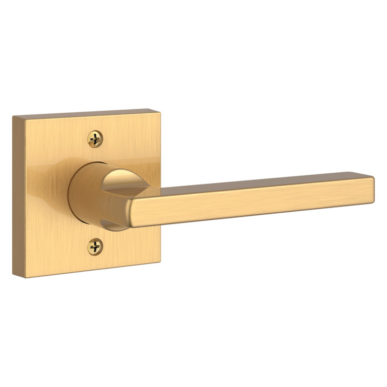 Lifetime Satin Brass Contemporary Passage Door Lever Set