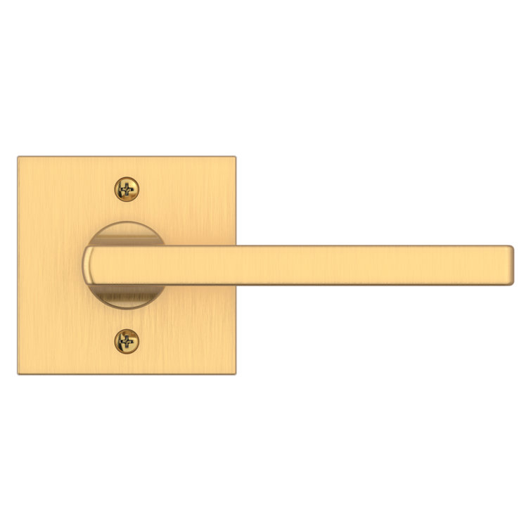 Lifetime Satin Brass Contemporary Passage Door Lever Set