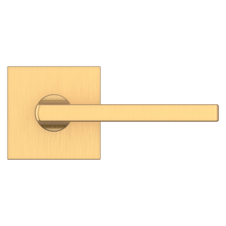 Lifetime Satin Brass Contemporary Passage Door Lever Set