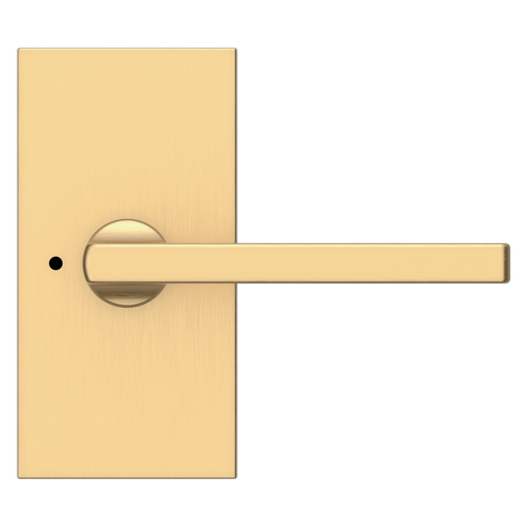 Satin Brass Straight Lever Privacy Door Handle