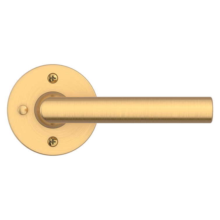 Lifetime Satin Brass Straight Privacy Door Lever