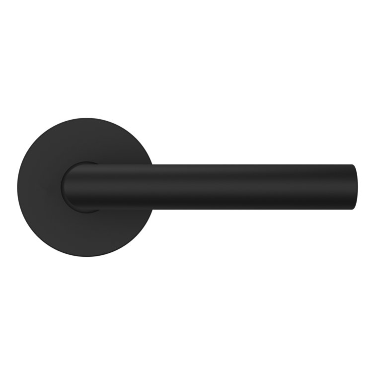 Satin Black Solid Brass Passage Door Lever