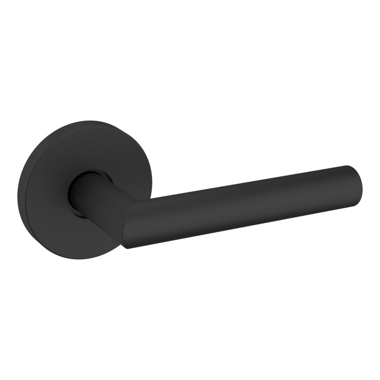 Satin Black Solid Brass Passage Door Lever
