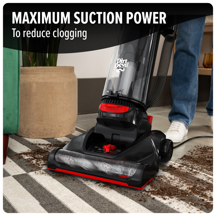 Black Bagless Upright Vacuum Cleaner with Pet Tool Kit
