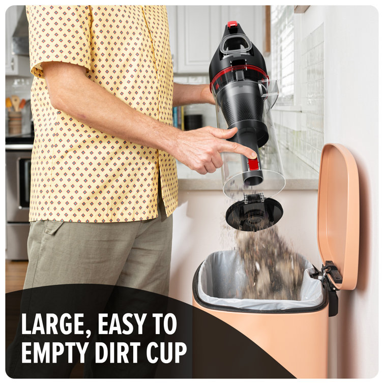 Black Bagless Upright Vacuum Cleaner with Pet Tool Kit
