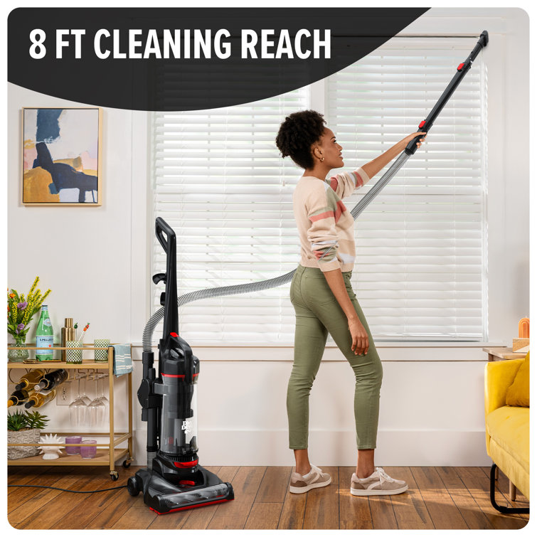 Black Bagless Upright Vacuum Cleaner with Pet Tool Kit