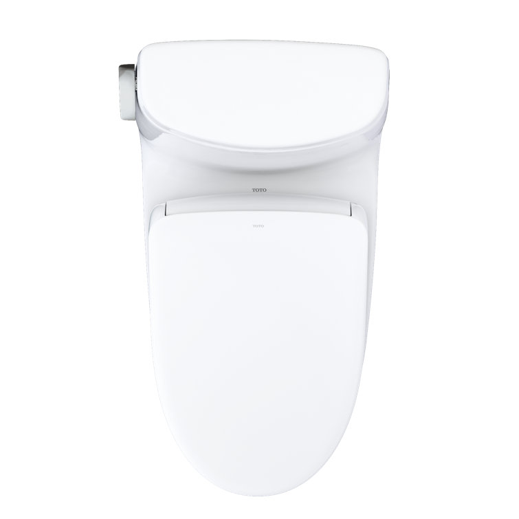 Cotton White High Efficiency Elongated One-Piece Toilet with Bidet