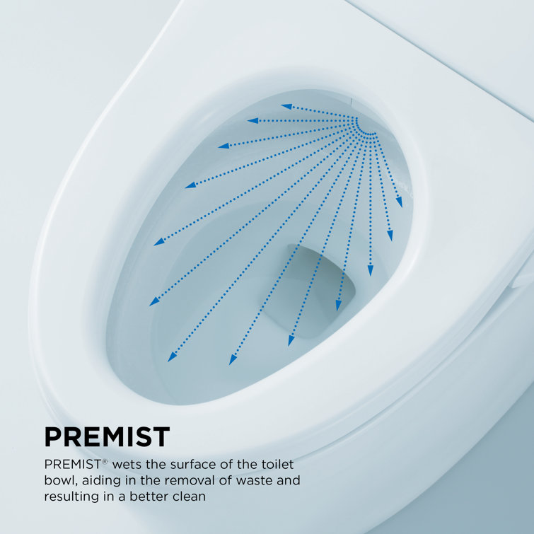 Cotton White Elongated Dual Flush Macerating Toilet with Bidet