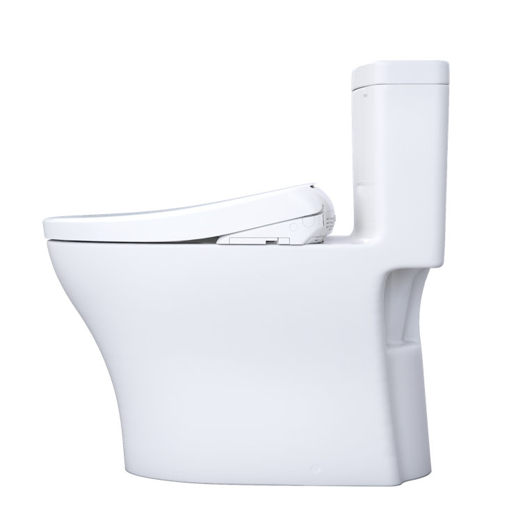 White Elongated Dual Flush High Efficiency One-Piece Toilet
