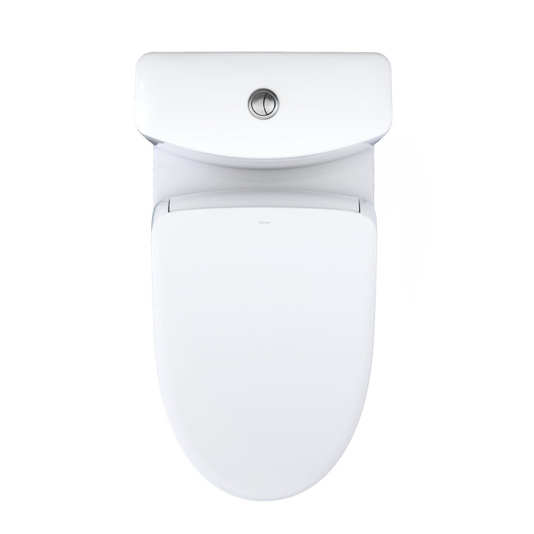 White Elongated Dual Flush High Efficiency One-Piece Toilet
