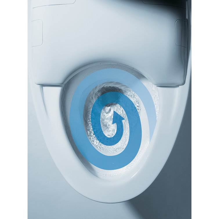 White Ceramic Dual Flush Elongated Bidet Toilet