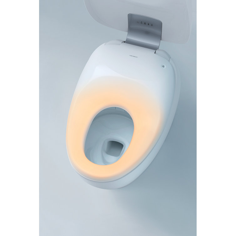 White Ceramic Dual Flush Elongated Bidet Toilet