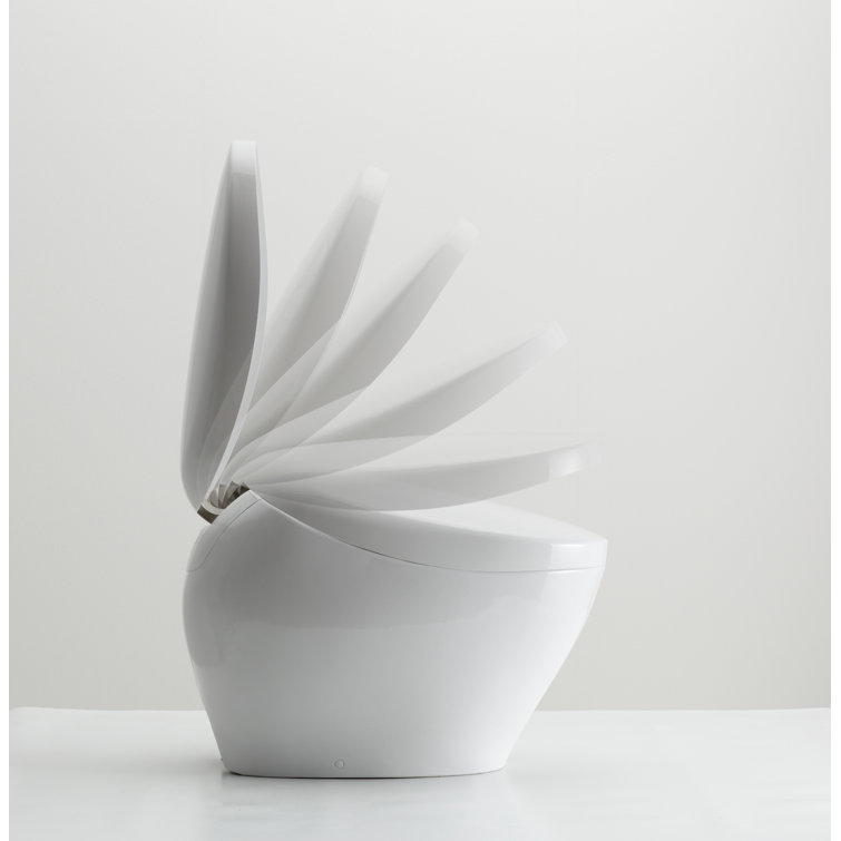 White Ceramic Dual Flush Elongated Bidet Toilet