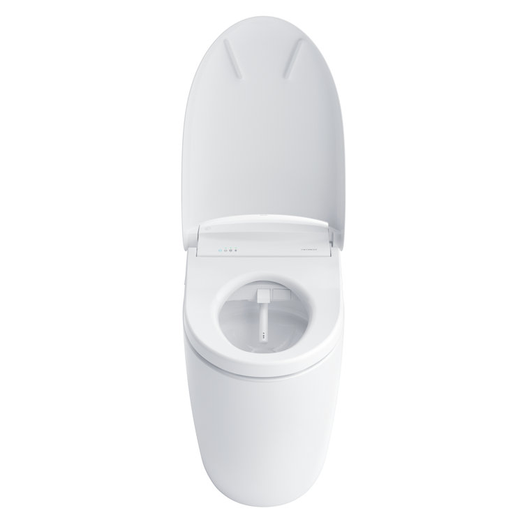 High Efficiency White Ceramic Dual Flush Elongated Toilet with Bidet