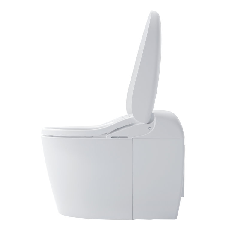 High Efficiency White Ceramic Dual Flush Elongated Toilet with Bidet