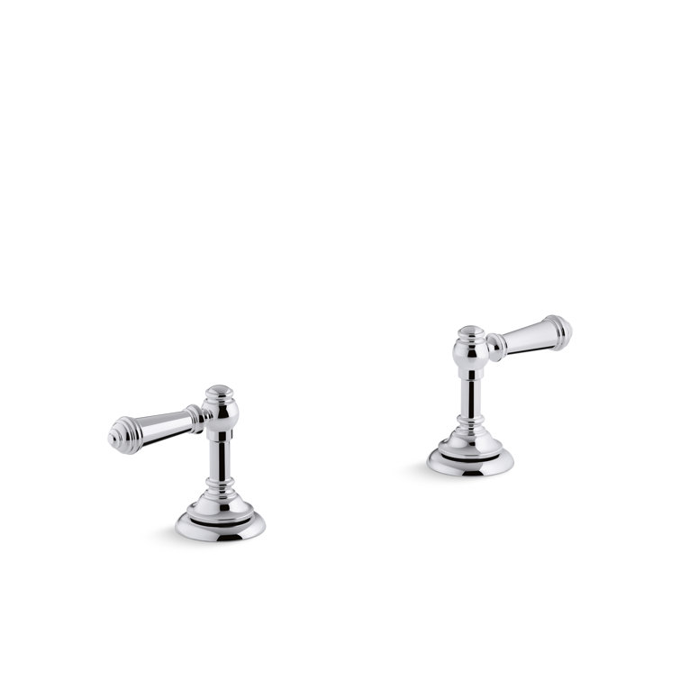Vibrant Brushed Moderne Brass Deck-Mount Bath Lever Handle Trim