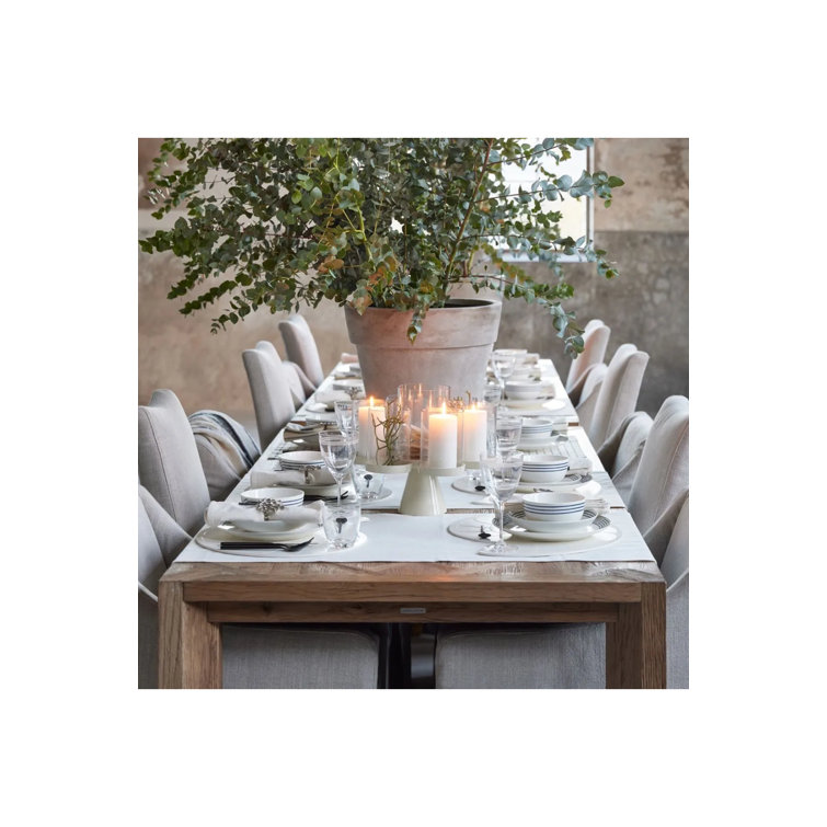 Porto 13'' Beige Glass Hurricane Candelabra