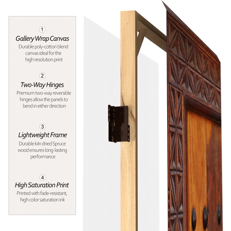 6' Tall Double Sided European Doors Canvas Room Divider