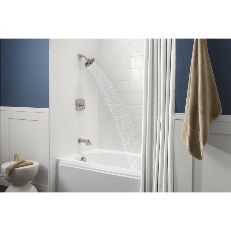 Memoirs White Cast Iron Alcove Soaking Bathtub