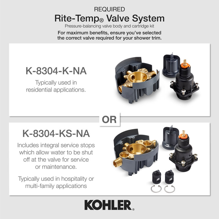 Compact Brass and Plastic Pressure-Balancing Valve Kit