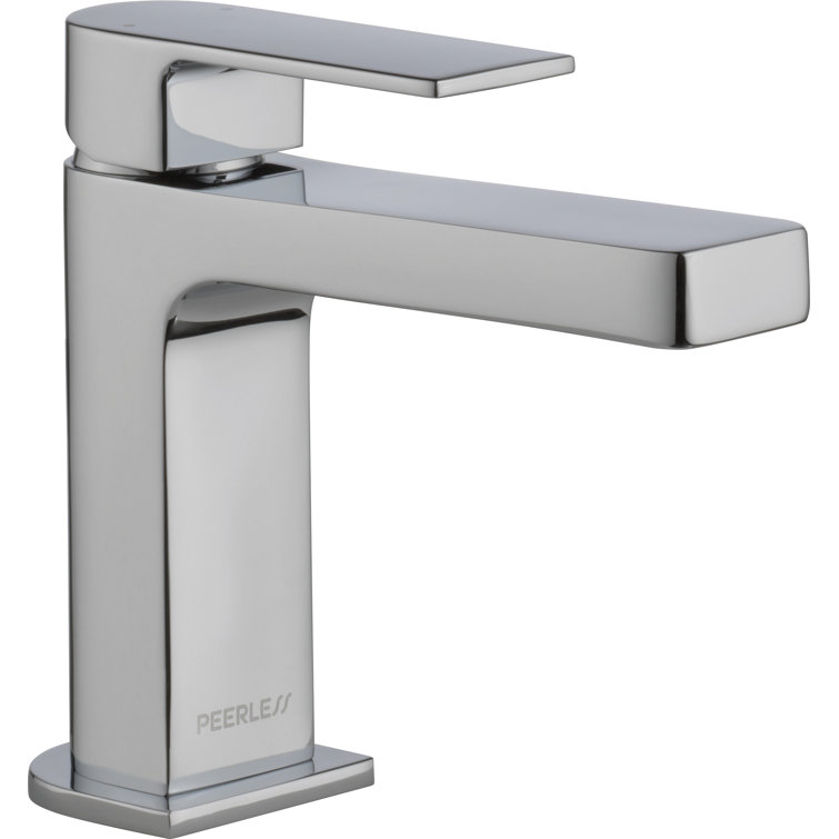 Xander Chrome Single Handle Bathroom Faucet with Deck Plate