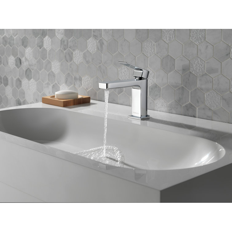 Xander Chrome Single Handle Bathroom Faucet with Deck Plate