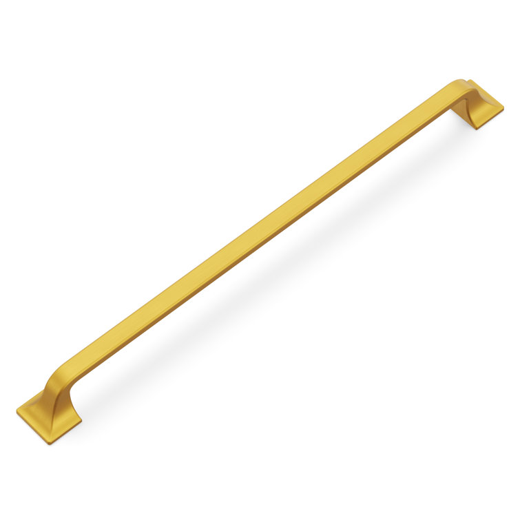 12" Brushed Golden Brass Modern Appliance Handle