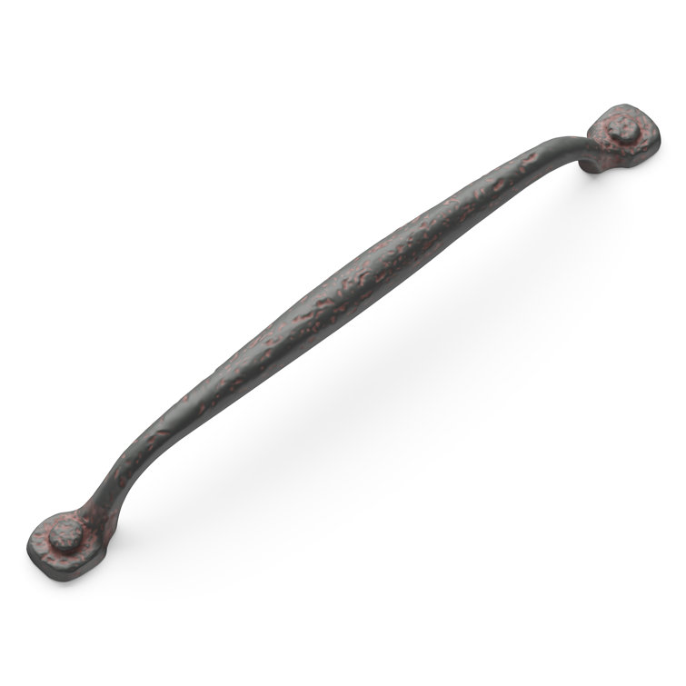 Rustic Iron 12" Matte Black Appliance Pull Handle