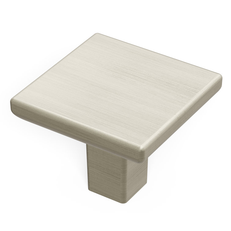 Modern Stainless Steel Square Cabinet Knobs 10-Pack