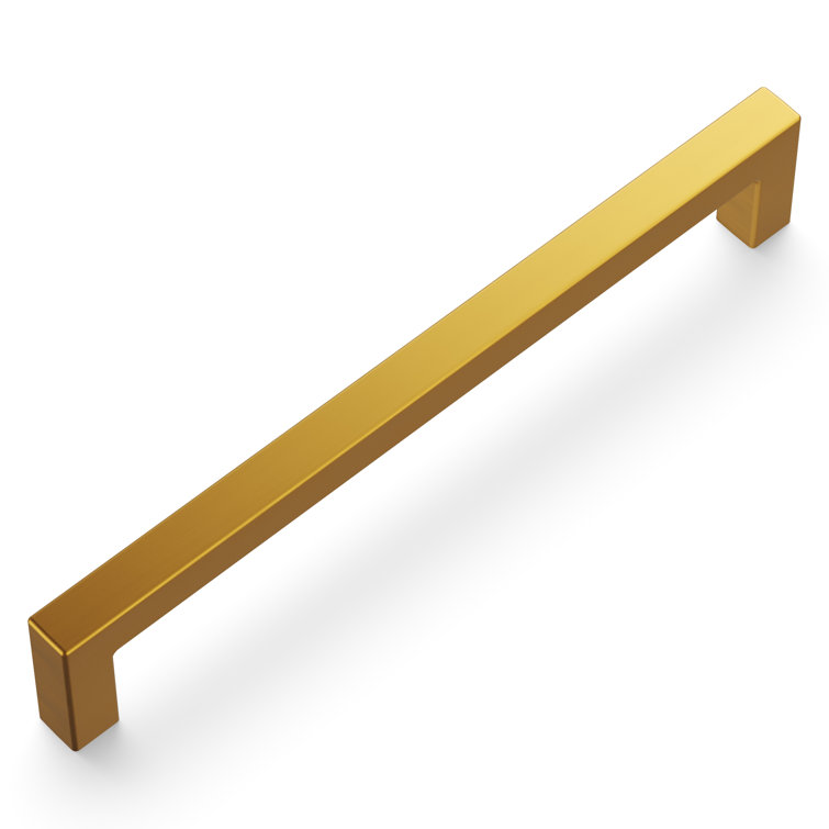 Brushed Golden Brass 18" Modern Cabinet Handles with Mounting Hardware