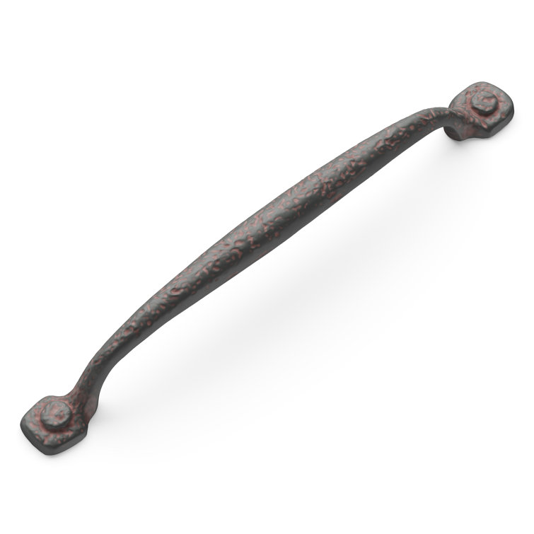 Rustic Iron 12" Matte Black Appliance Pull Handle