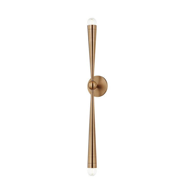 Keanu Patina Brass 34" Modern Wall Sconce