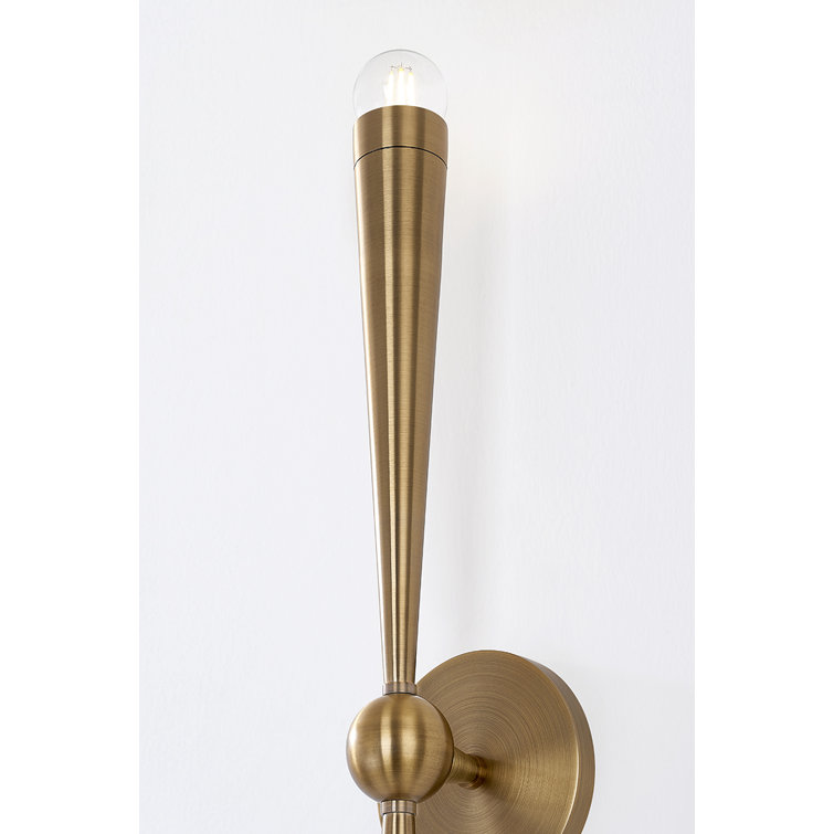 Keanu Patina Brass 34" Modern Wall Sconce
