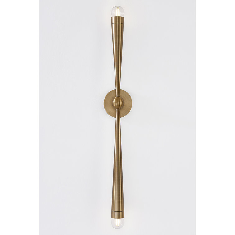 Keanu Patina Brass 34" Modern Wall Sconce
